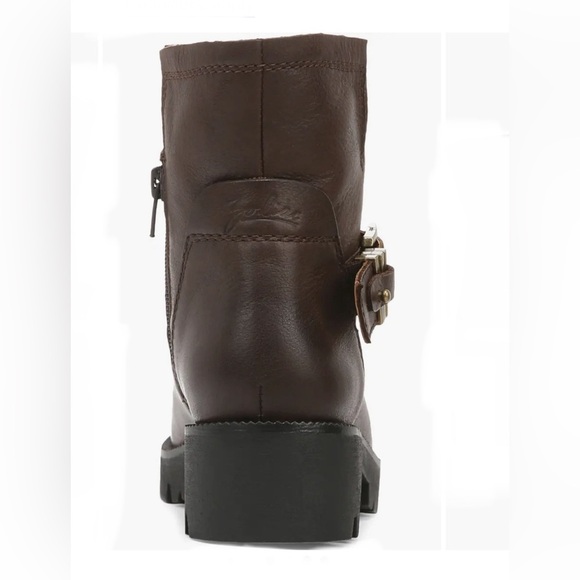 ZODIAC Women Miller Harness Leather Lug Sole Boot Block Chunky Heel Shoe Size 10 - Picture 4 of 10